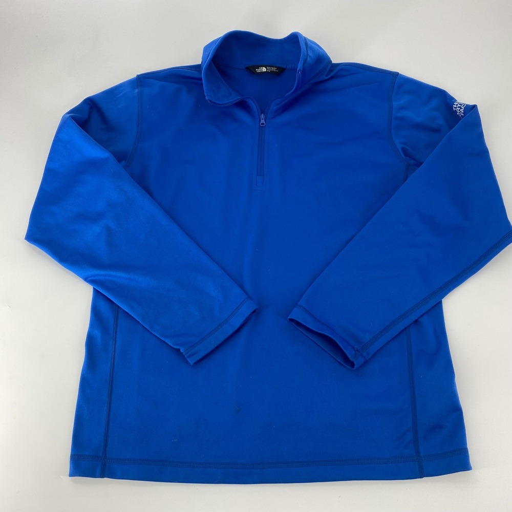 The North Face Mensโ Blue Quarter Zip Pullover Fleece Jacket Size M